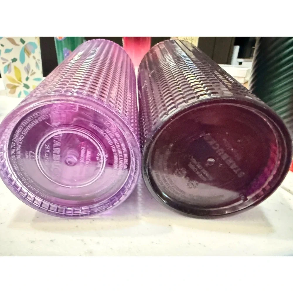 Starbucks Jewel Tone Tumbler Lot 5 Ruby Mango Pink Purple Green 24 oz